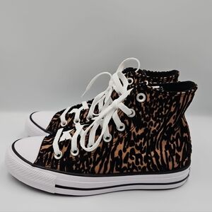 Converse Leopard Print High-Top Sneakers